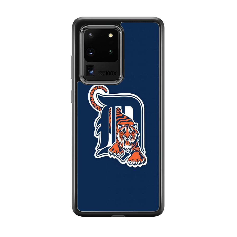 Baseball Detroit Tigers MLB 001 Samsung Galaxy S20 Ultra Case-Phone Case-Rubber Black (2D Case)-Altracase