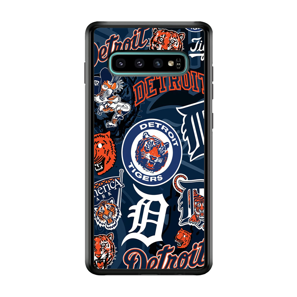 Baseball Detroit Tigers MLB 002 Samsung Galaxy S10 Case-Phone Case-Rubber Black (2D Case)-Altracase