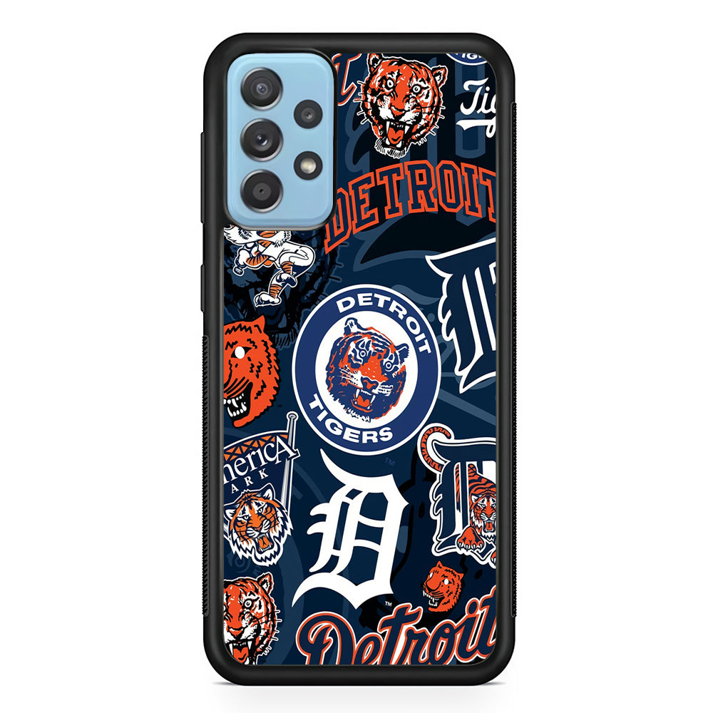 Baseball Detroit Tigers MLB 002 Samsung Galaxy A72 Case-Phone Case-Rubber Black (2D Case)-Altracase