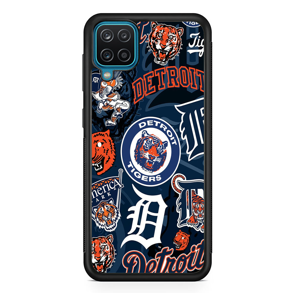 Baseball Detroit Tigers MLB 002 Samsung Galaxy A12 Case-Phone Case-Rubber Black (2D Case)-Altracase