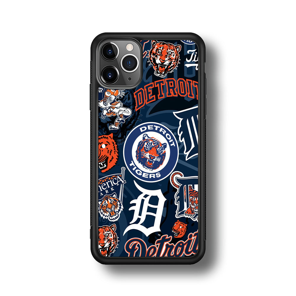 Baseball Detroit Tigers MLB 002 iPhone 11 Pro Case-Phone Case-Rubber Black (2D Case)-Altracase