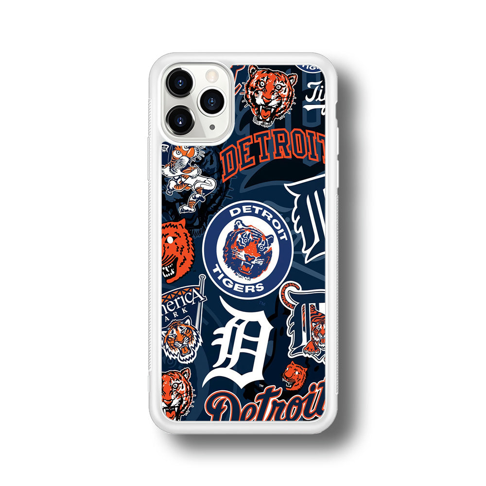 Baseball Detroit Tigers MLB 002 iPhone 11 Pro Case-Phone Case-Rubber White (2D Case)-Altracase