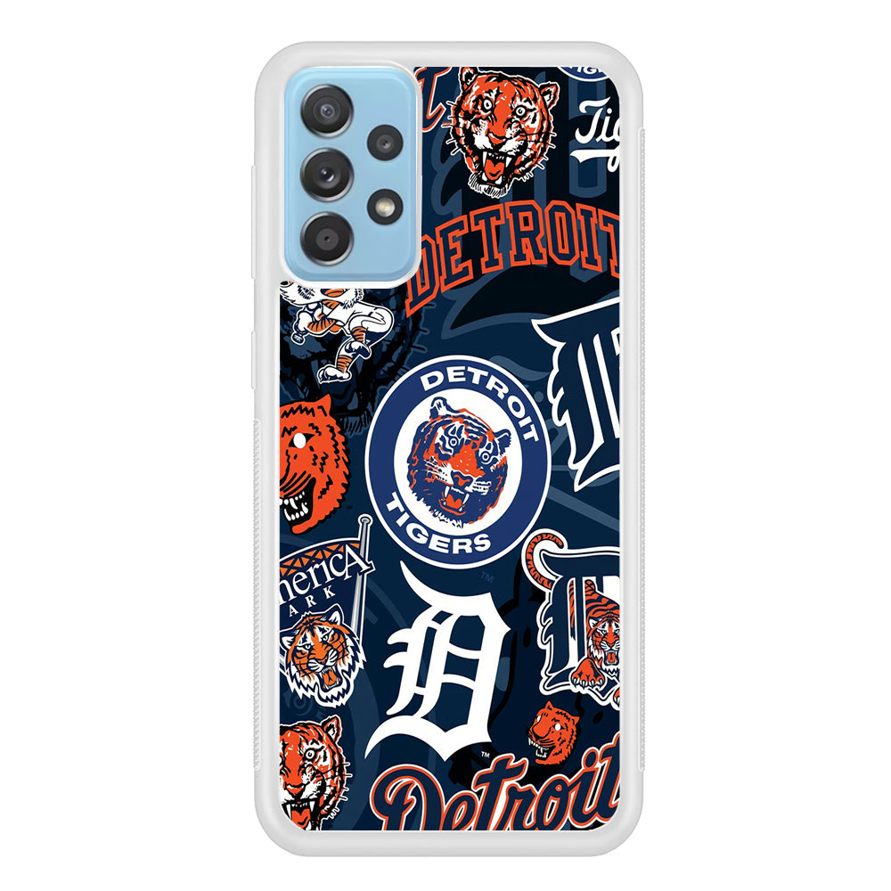Baseball Detroit Tigers MLB 002 Samsung Galaxy A72 Case-Phone Case-Rubber White (2D Case)-Altracase