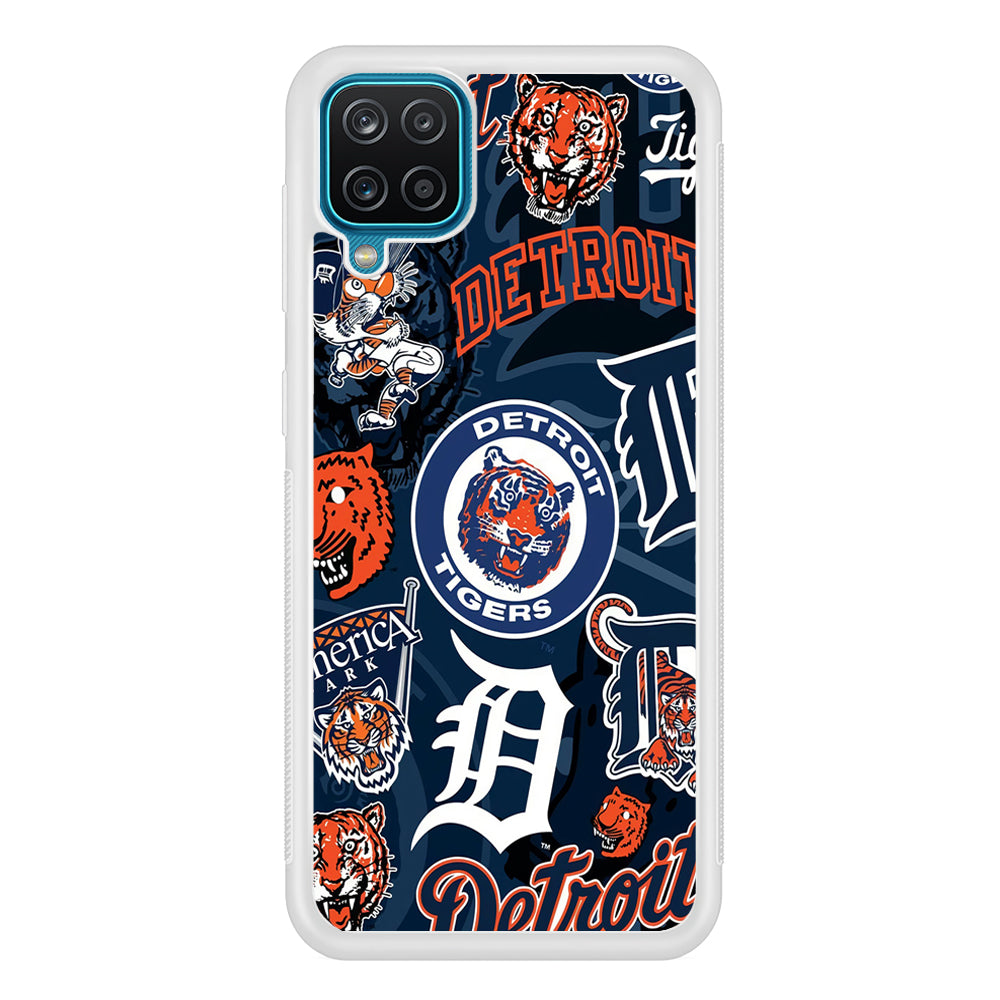 Baseball Detroit Tigers MLB 002 Samsung Galaxy A12 Case-Phone Case-Rubber White (2D Case)-Altracase