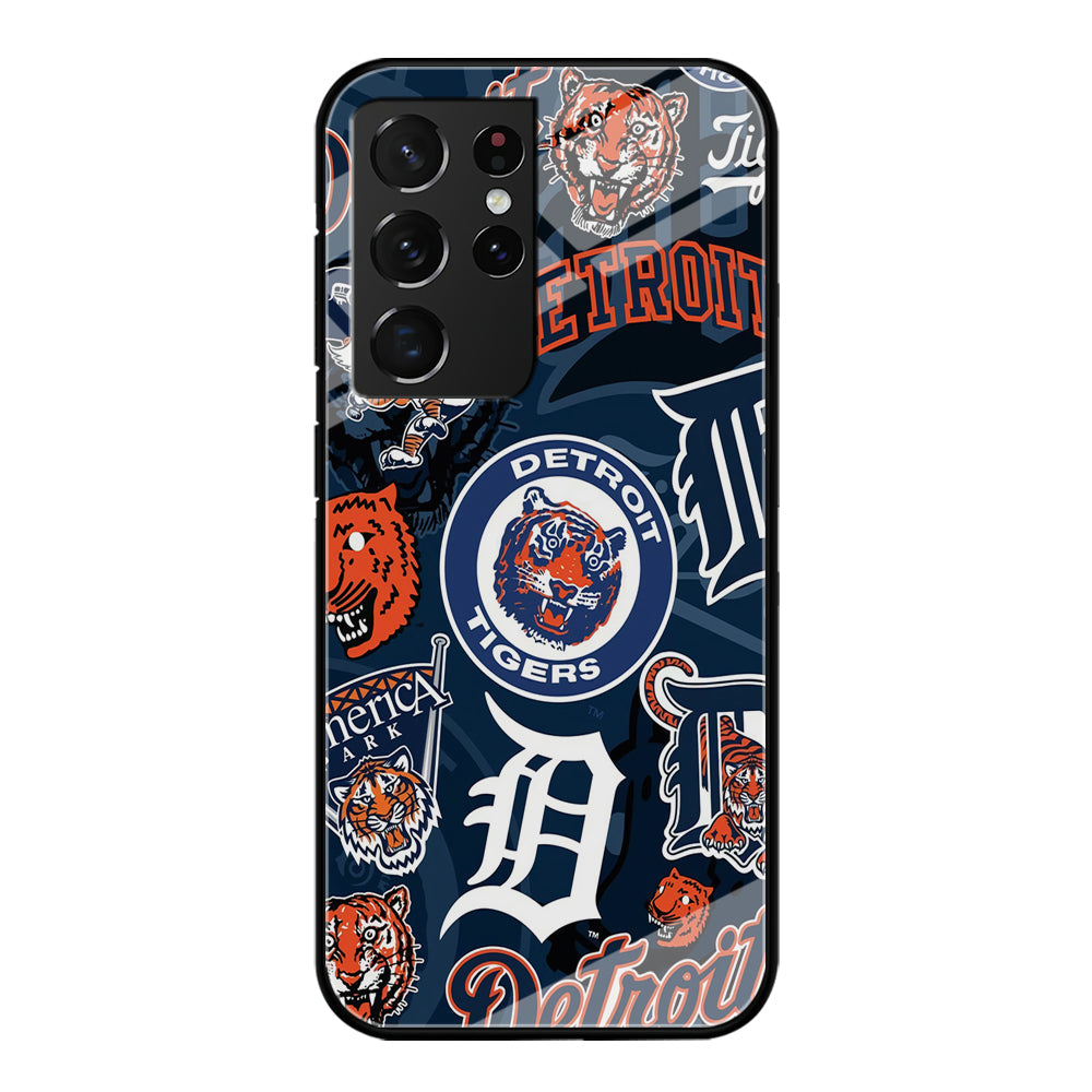 Baseball Detroit Tigers MLB 002 Samsung Galaxy S22 Ultra Case-Phone Case-Tempered Glass Case-Altracase