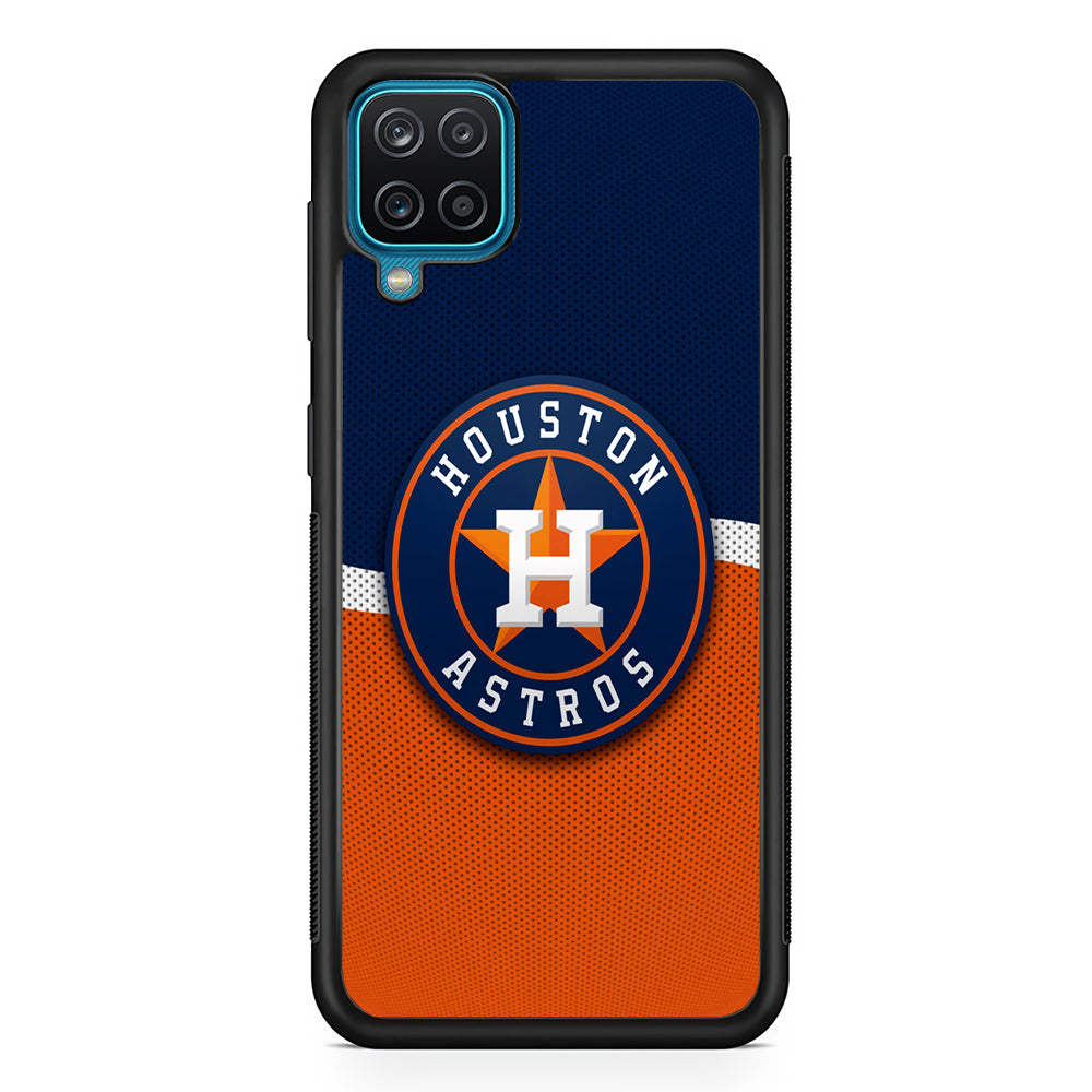 Baseball Houston Astros MLB 001 Samsung Galaxy A12 Case-Phone Case-Rubber Black (2D Case)-Altracase