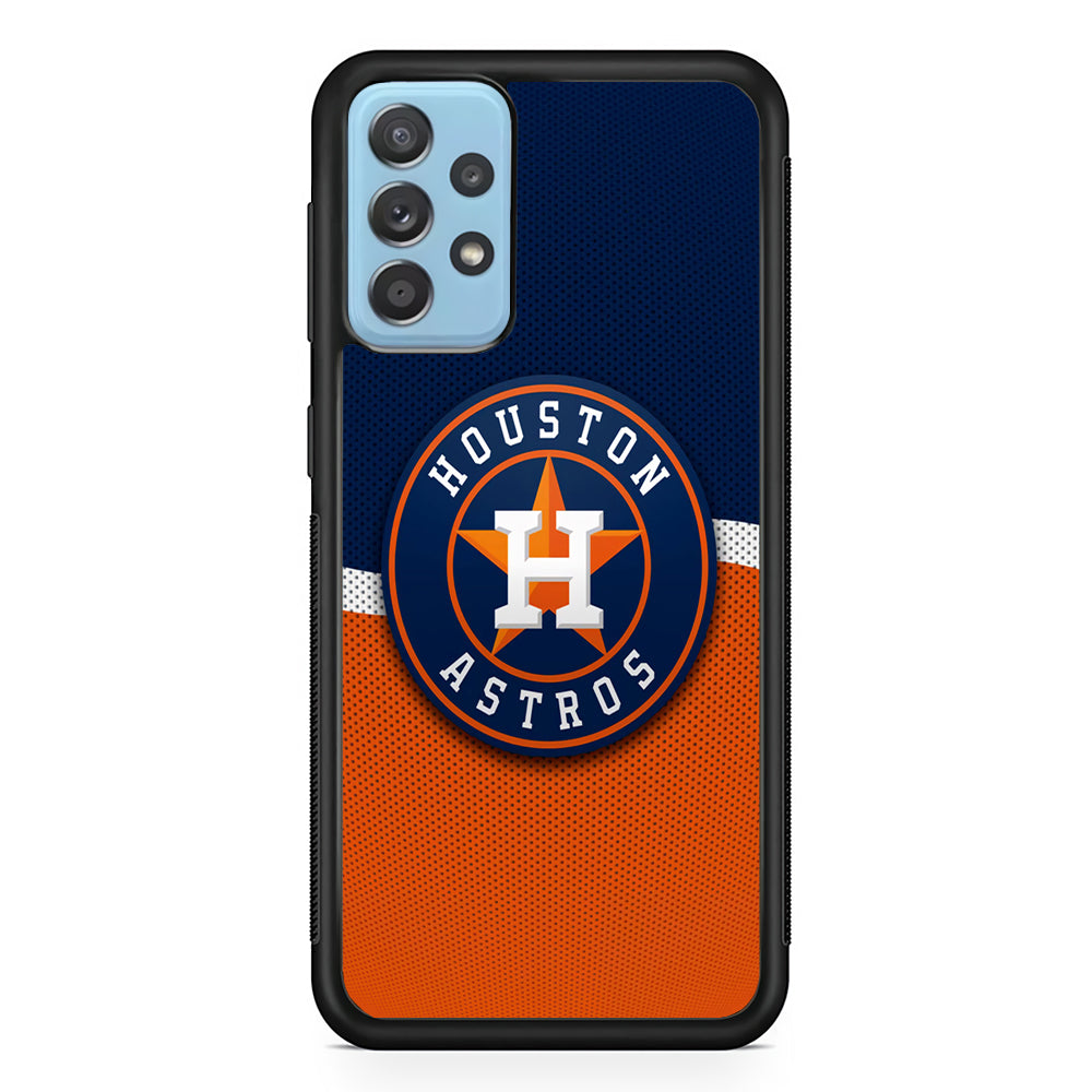 Baseball Houston Astros MLB 001 Samsung Galaxy A72 Case-Phone Case-Rubber Black (2D Case)-Altracase