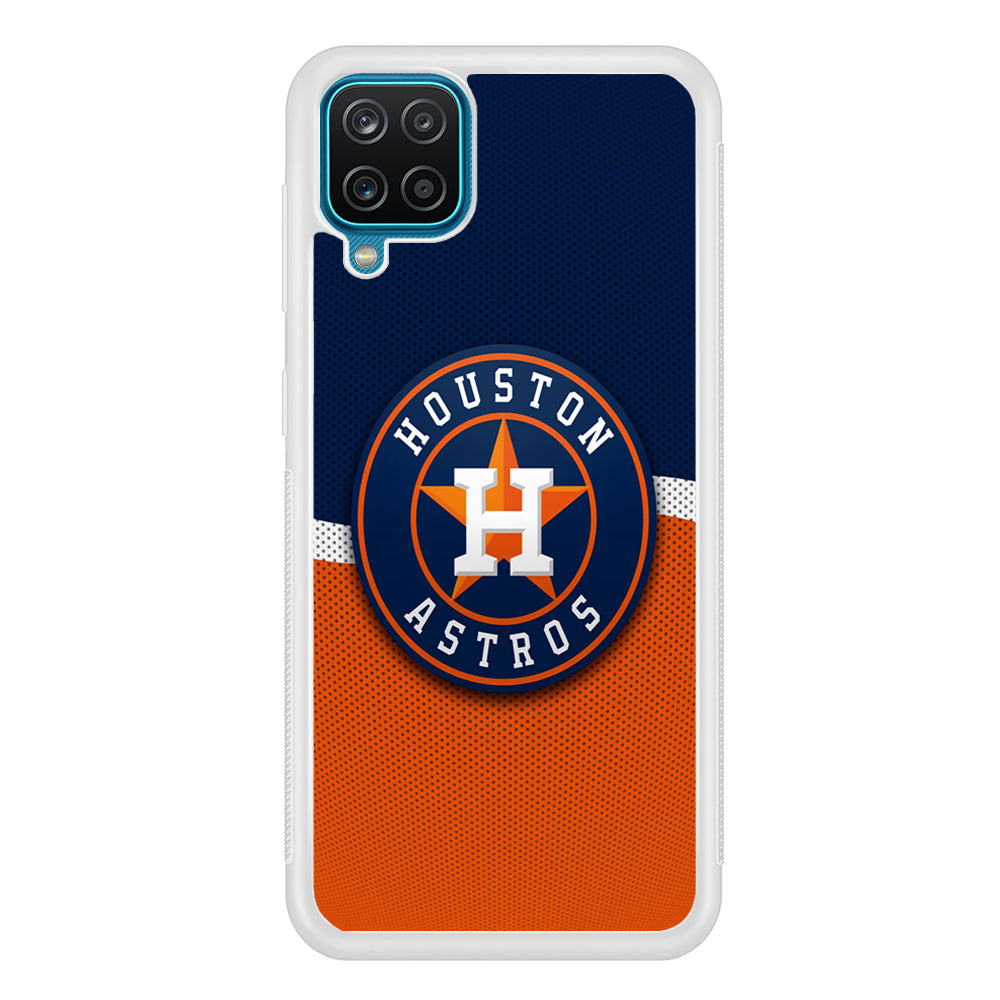 Baseball Houston Astros MLB 001 Samsung Galaxy A12 Case-Phone Case-Rubber White (2D Case)-Altracase