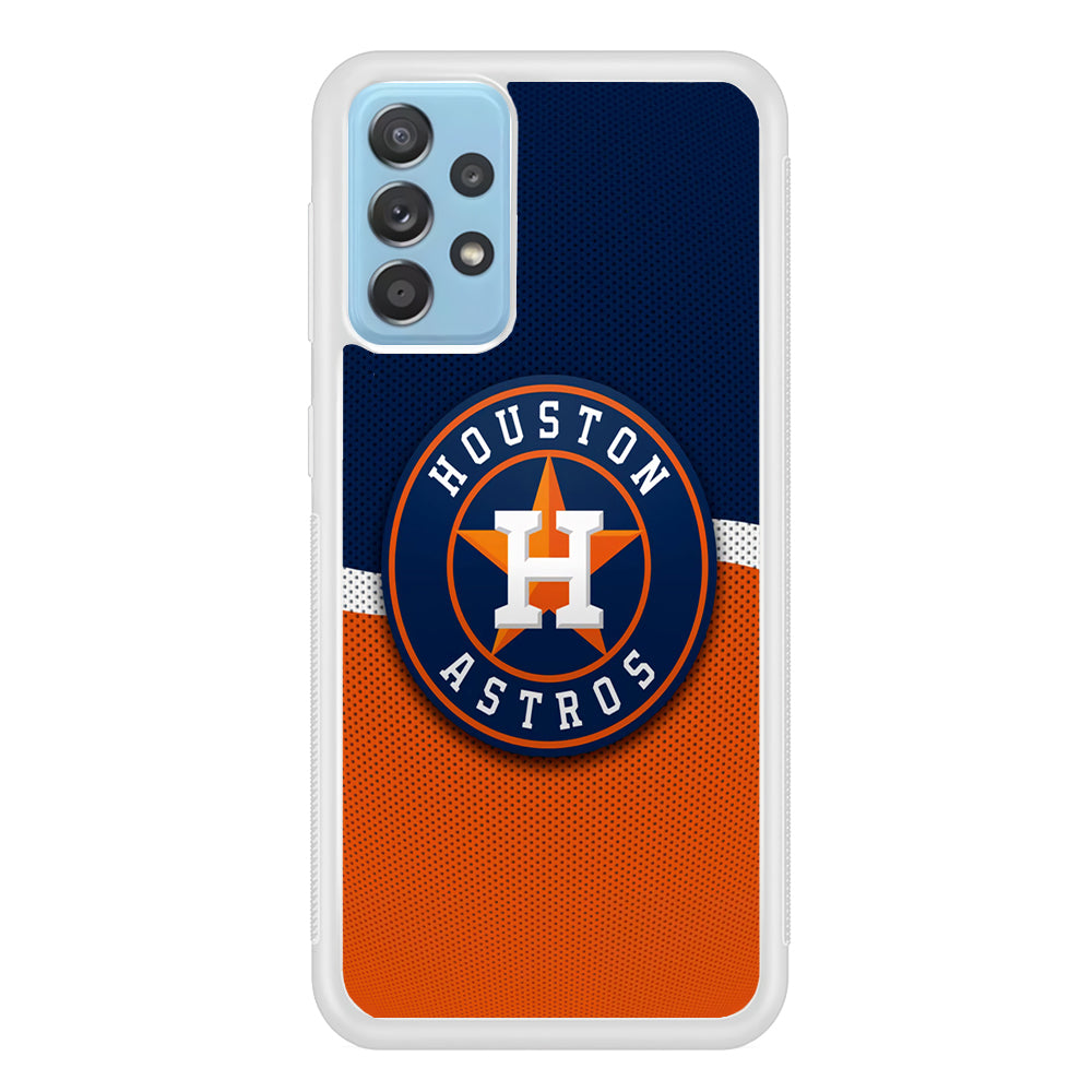 Baseball Houston Astros MLB 001 Samsung Galaxy A72 Case-Phone Case-Rubber White (2D Case)-Altracase