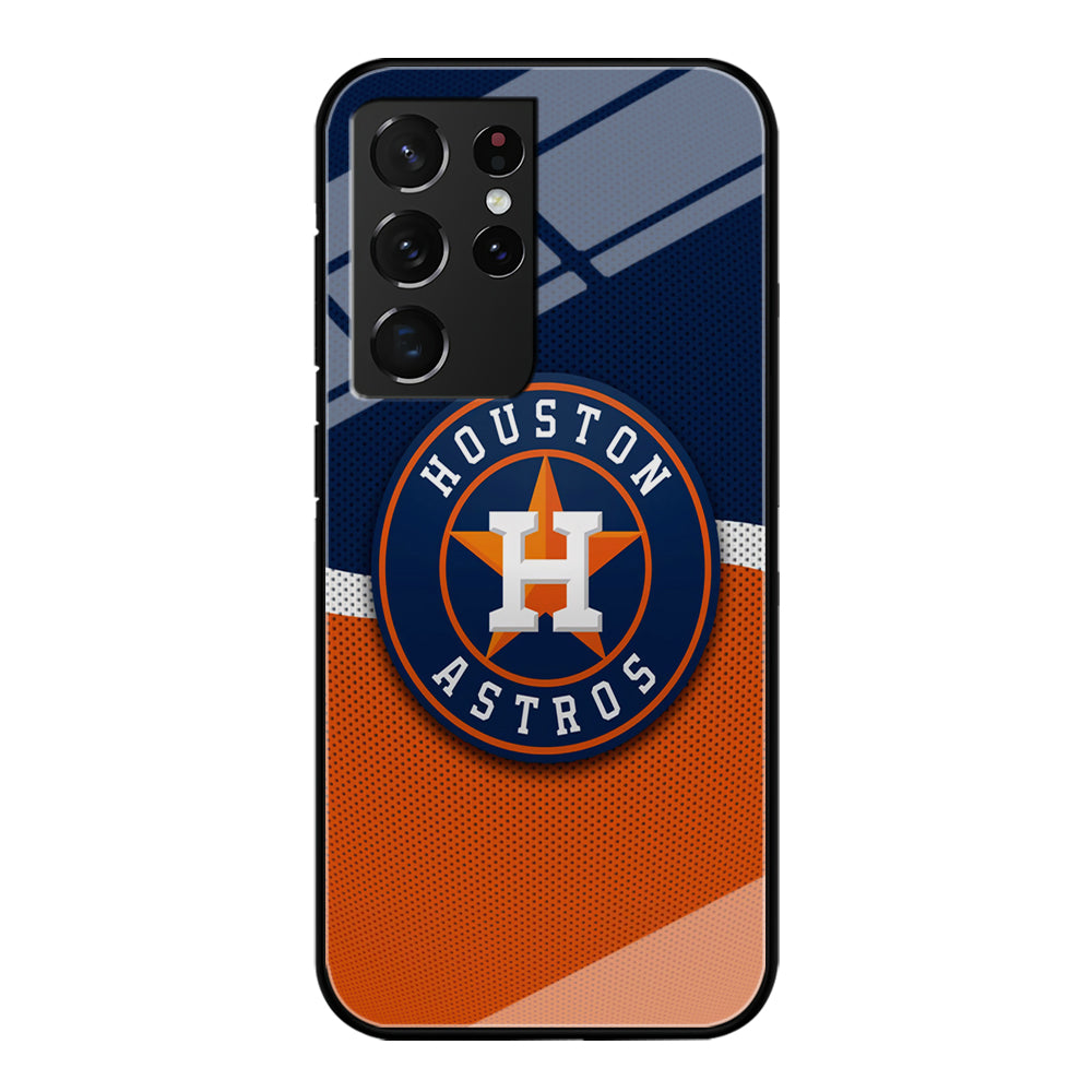 Baseball Houston Astros MLB 001 Samsung Galaxy S22 Ultra Case-Phone Case-Tempered Glass Case-Altracase