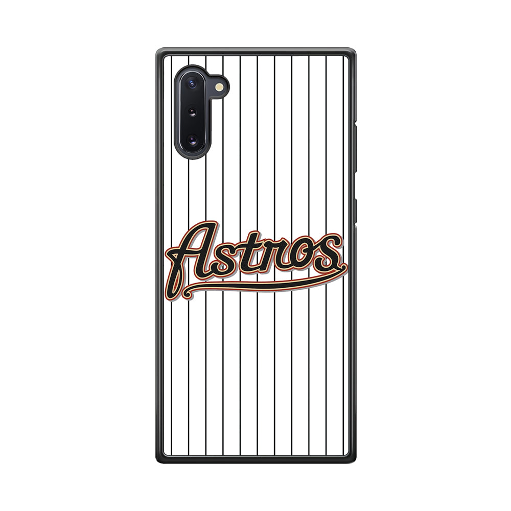 Baseball Houston Astros MLB 002 Samsung Galaxy Note 10 Case-Phone Case-Rubber Black (2D Case)-Altracase