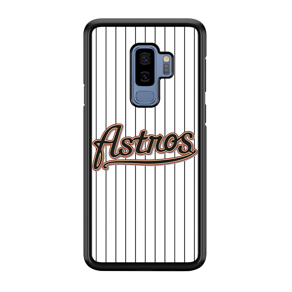 Baseball Houston Astros MLB 002 Samsung Galaxy S9 Plus Case-Phone Case-Rubber Black (2D Case)-Altracase