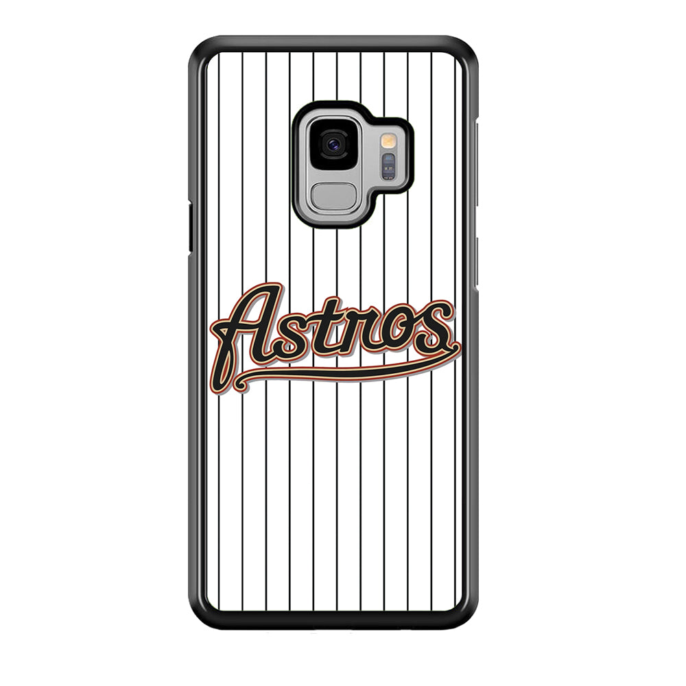 Baseball Houston Astros MLB 002 Samsung Galaxy S9 Case-Phone Case-Rubber Black (2D Case)-Altracase