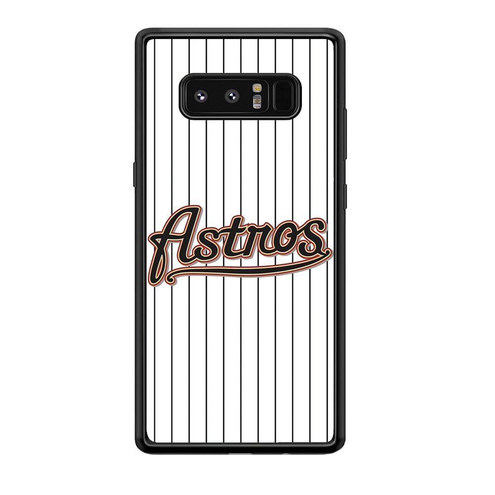 Baseball Houston Astros MLB 002 Samsung Galaxy Note 8 Case-Phone Case-Rubber Black (2D Case)-Altracase