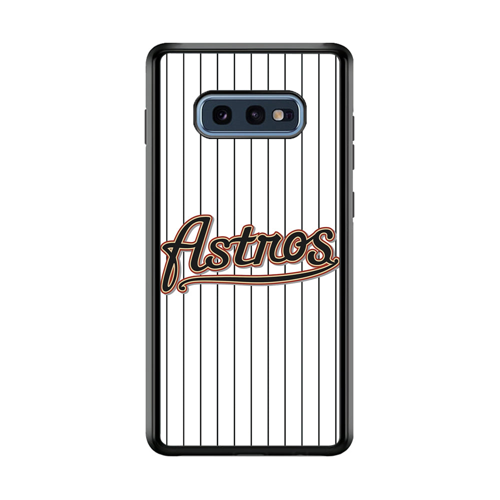 Baseball Houston Astros MLB 002 Samsung Galaxy S10E Case-Phone Case-Rubber Black (2D Case)-Altracase