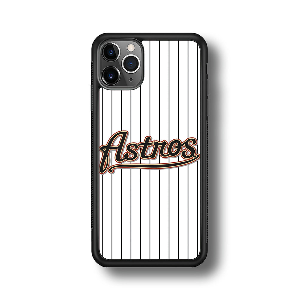 Baseball Houston Astros MLB 002 iPhone 11 Pro Case-Phone Case-Rubber Black (2D Case)-Altracase