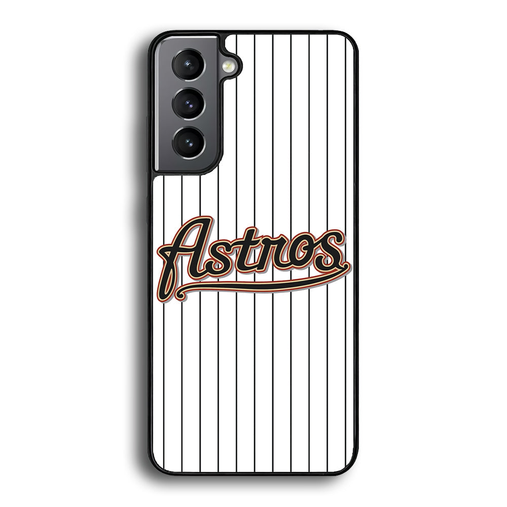 Baseball Houston Astros MLB 002 Samsung Galaxy S25 Plus Case-Phone Case-Rubber Black (2D Case)-Altracase