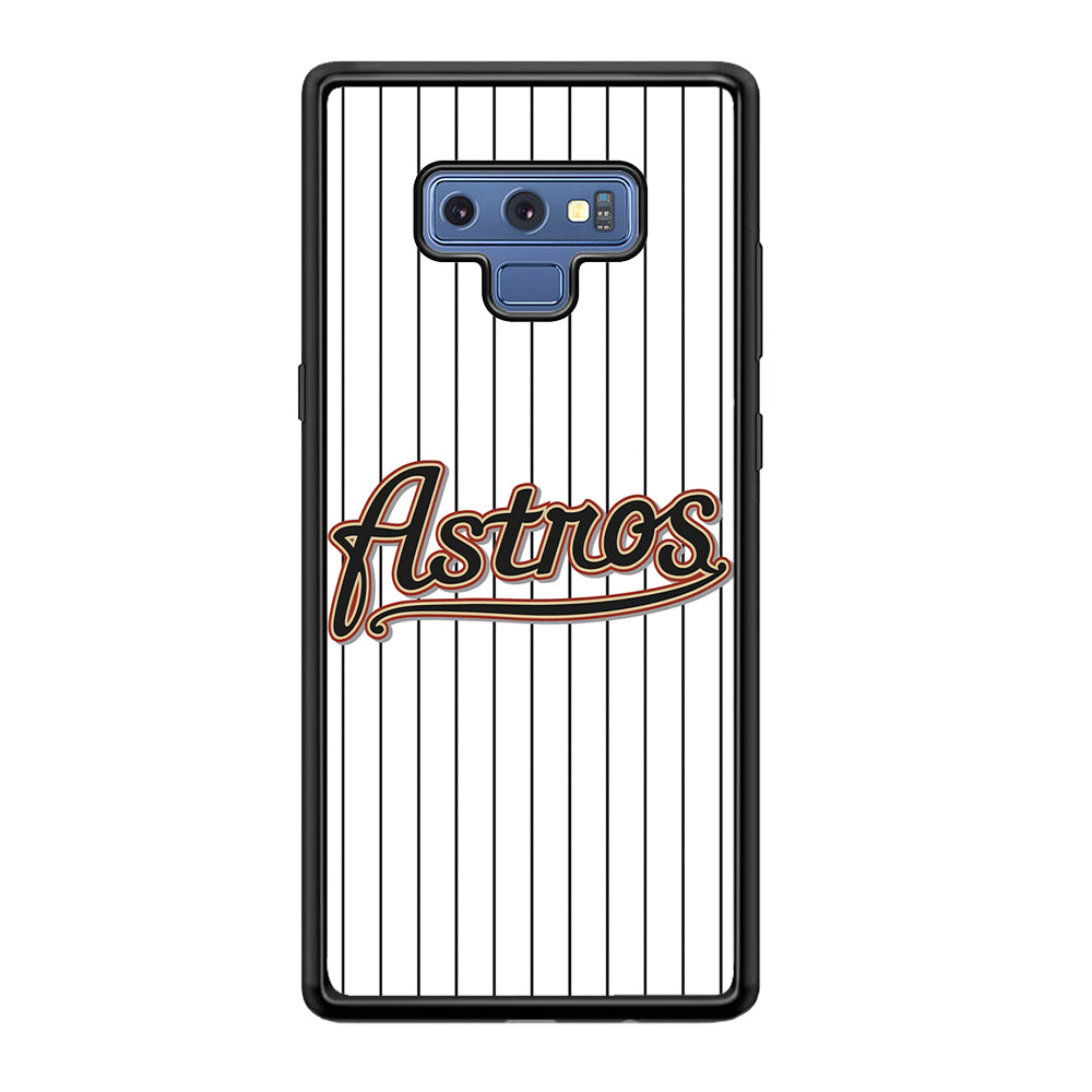 Baseball Houston Astros MLB 002 Samsung Galaxy Note 9 Case-Phone Case-Rubber Black (2D Case)-Altracase