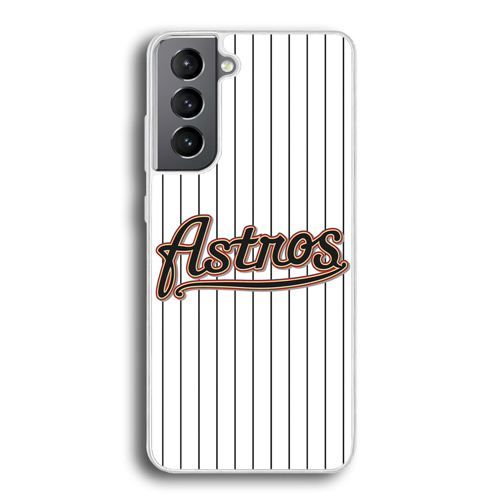 Baseball Houston Astros MLB 002 Samsung Galaxy S21 Plus Case-Phone Case-Rubber White (2D Case)-Altracase