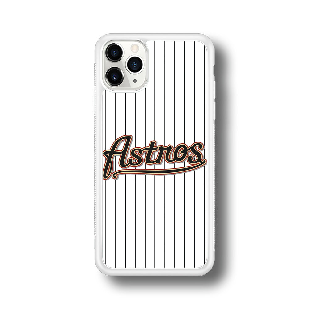 Baseball Houston Astros MLB 002 iPhone 11 Pro Case-Phone Case-Rubber White (2D Case)-Altracase