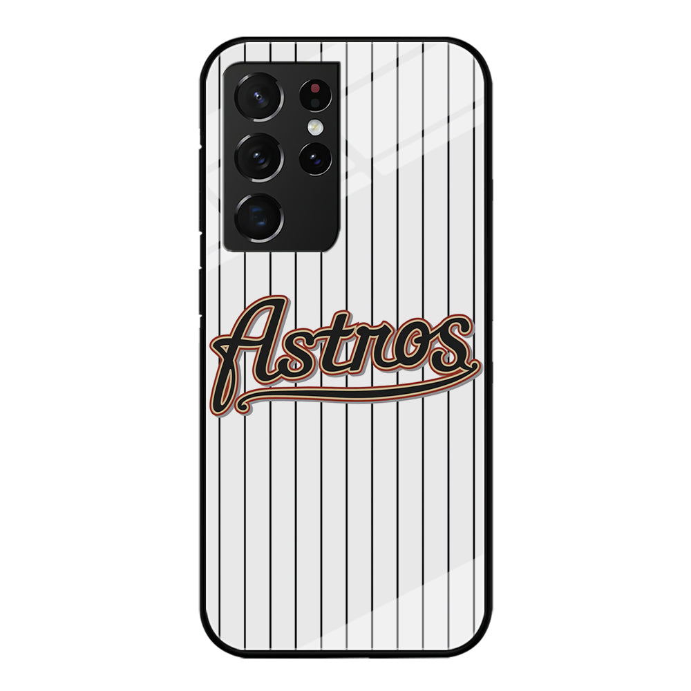 Baseball Houston Astros MLB 002 Samsung Galaxy S24 Ultra Case-Phone Case-Tempered Glass Case-Altracase