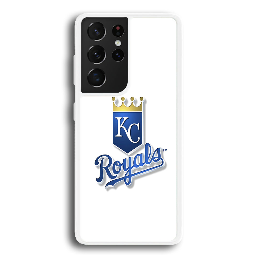 Baseball Kansas City Royals MLB 001 Samsung Galaxy S24 Ultra Case-Phone Case-Rubber White (2D Case)-Altracase