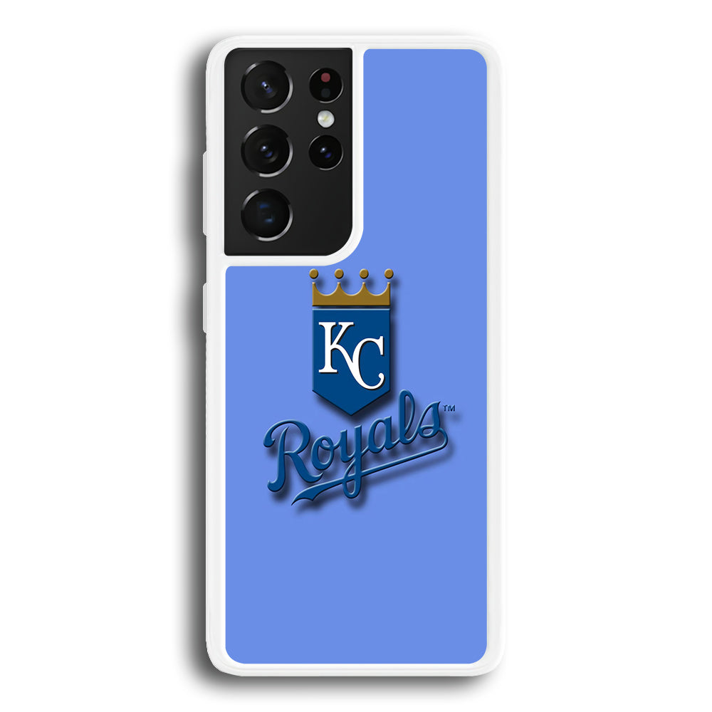 Baseball Kansas City Royals MLB 002 Samsung Galaxy S24 Ultra Case-Phone Case-Rubber White (2D Case)-Altracase