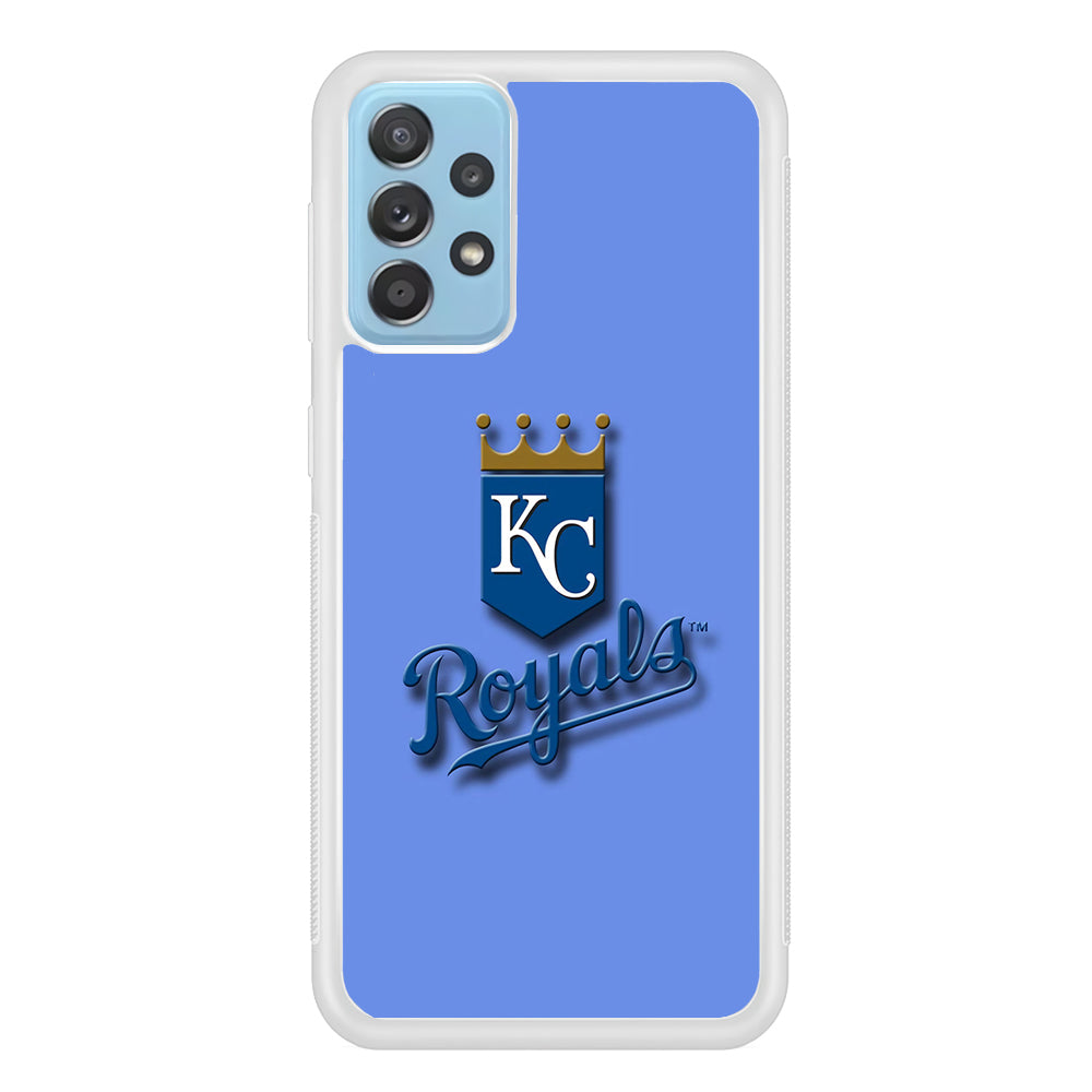 Baseball Kansas City Royals MLB 002 Samsung Galaxy A72 Case-Phone Case-Rubber White (2D Case)-Altracase