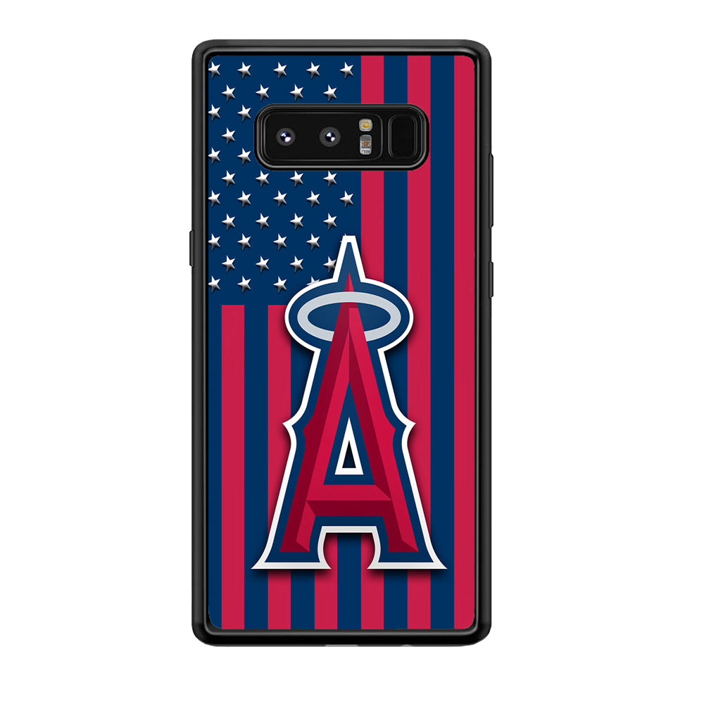 Baseball Los Angeles Angels MLB 001 Samsung Galaxy Note 8 Case-Phone Case-Rubber Black (2D Case)-Altracase