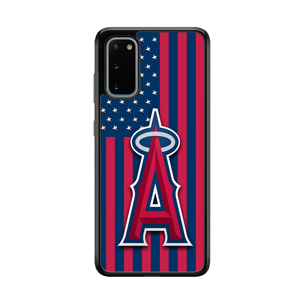 Baseball Los Angeles Angels MLB 001 Samsung Galaxy S20 Case-Phone Case-Rubber Black (2D Case)-Altracase