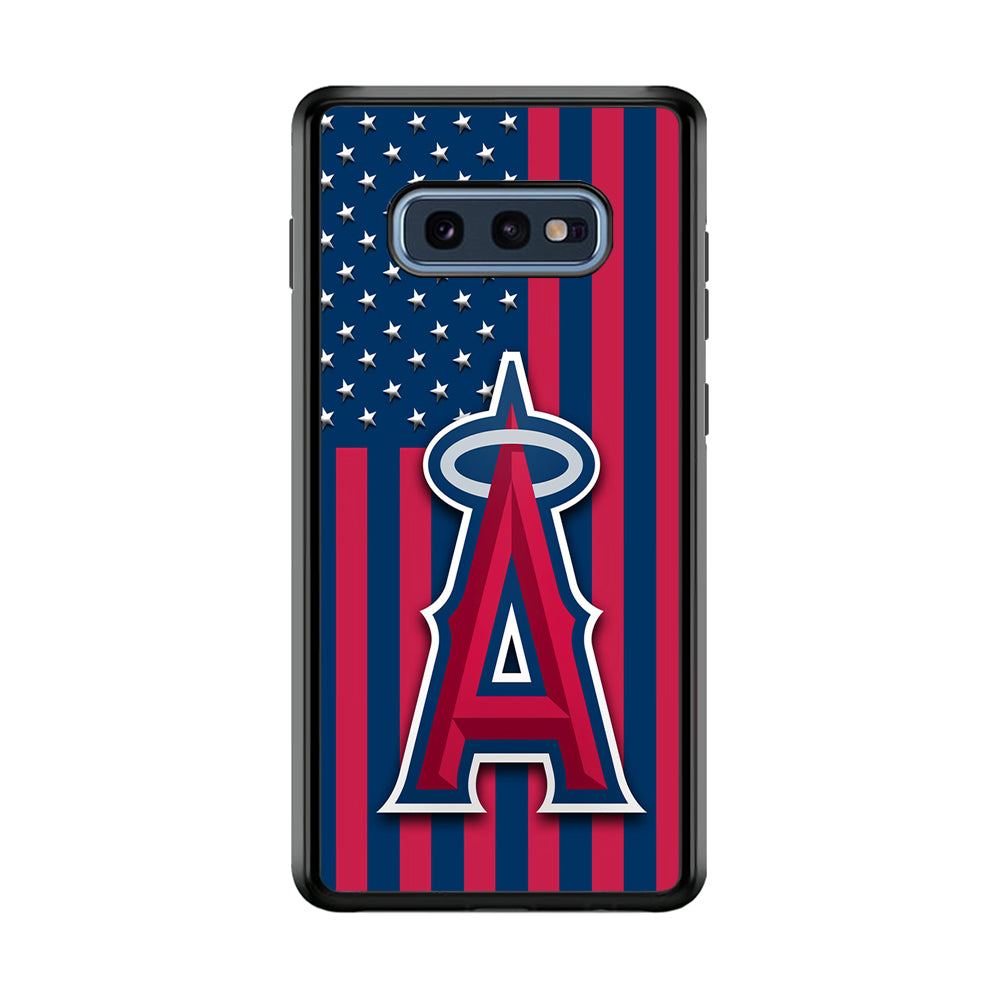 Baseball Los Angeles Angels MLB 001 Samsung Galaxy S10E Case-Phone Case-Rubber Black (2D Case)-Altracase
