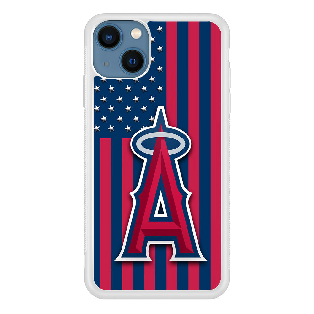Baseball Los Angeles Angels MLB 001 iPhone 14 Plus Case-Phone Case-Rubber White (2D Case)-Altracase