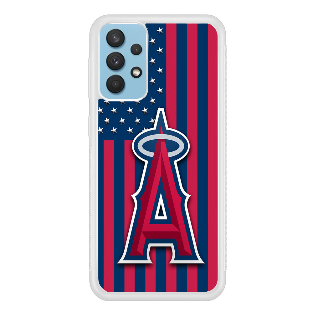 Baseball Los Angeles Angels MLB 001 Samsung Galaxy A32 Case-Phone Case-Rubber White (2D Case)-Altracase