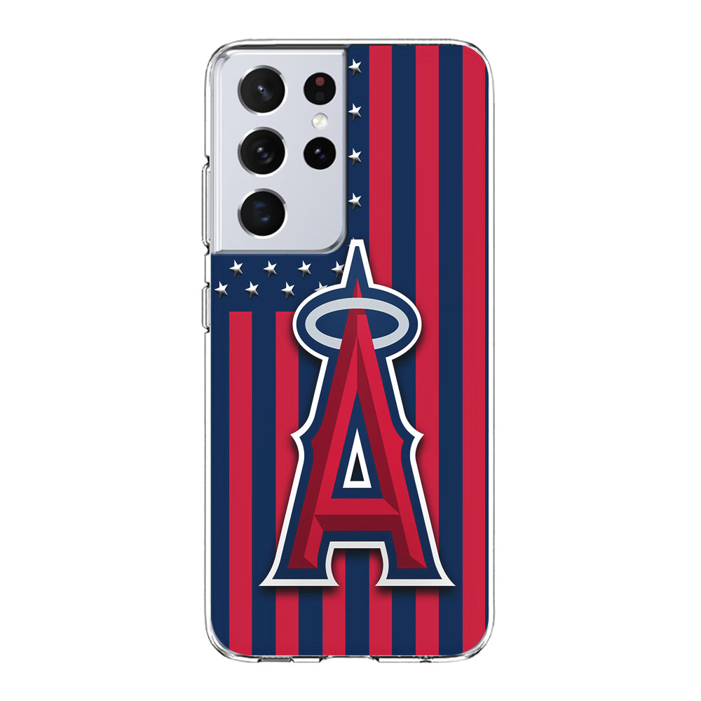 Baseball Los Angeles Angels MLB 001 Samsung Galaxy S24 Ultra Case-Phone Case-Clear Soft Case-Altracase