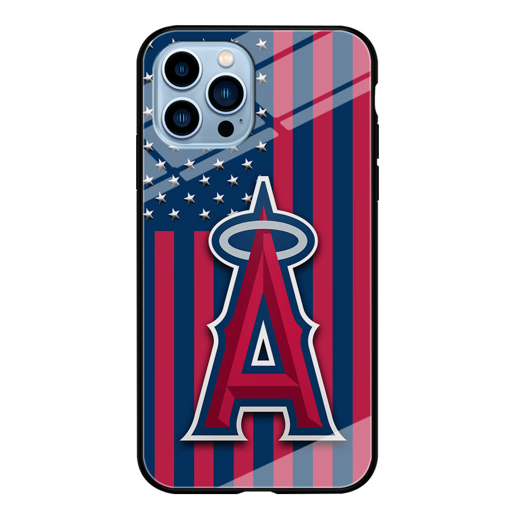 Baseball Los Angeles Angels MLB 001 iPhone 14 Pro Max Case-Phone Case-Tempered Glass Case-Altracase
