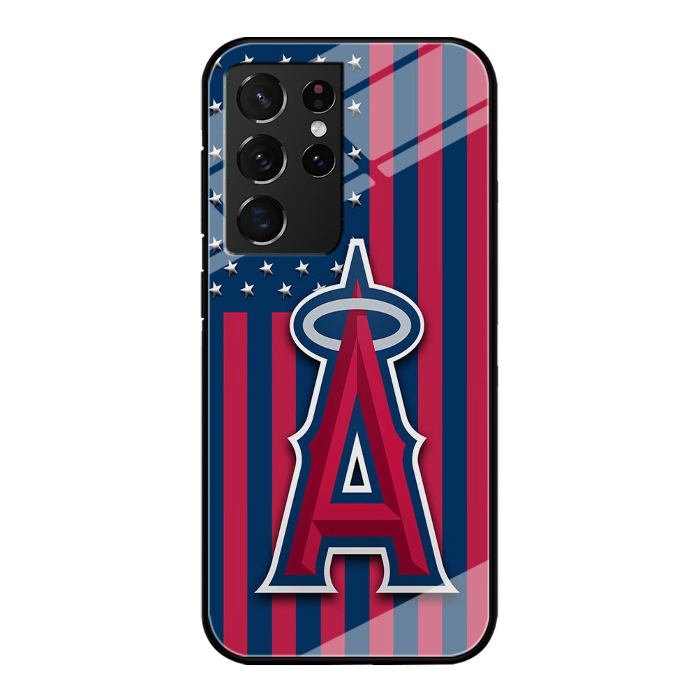 Baseball Los Angeles Angels MLB 001 Samsung Galaxy S24 Ultra Case-Phone Case-Tempered Glass Case-Altracase