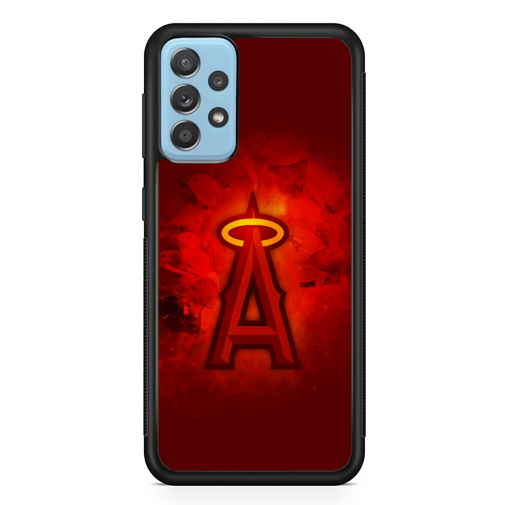 Baseball Los Angeles Angels MLB 002 Samsung Galaxy A72 Case-Phone Case-Rubber Black (2D Case)-Altracase