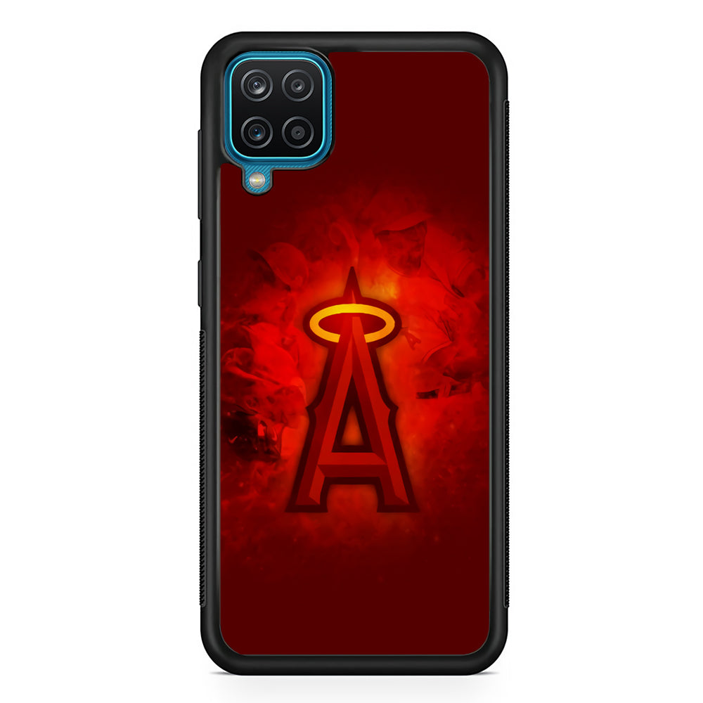 Baseball Los Angeles Angels MLB 002 Samsung Galaxy A12 Case-Phone Case-Rubber Black (2D Case)-Altracase