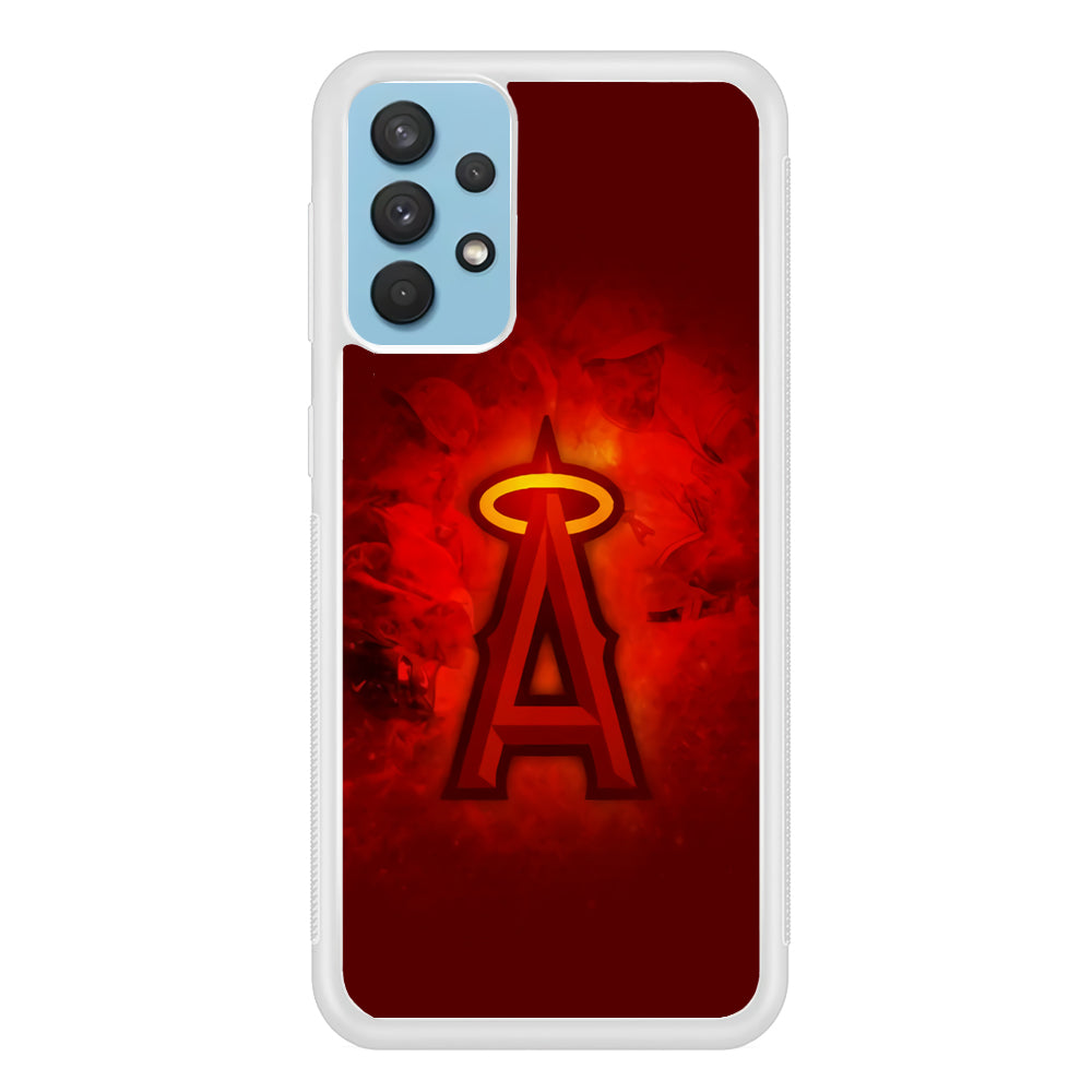 Baseball Los Angeles Angels MLB 002 Samsung Galaxy A32 Case-Phone Case-Rubber White (2D Case)-Altracase