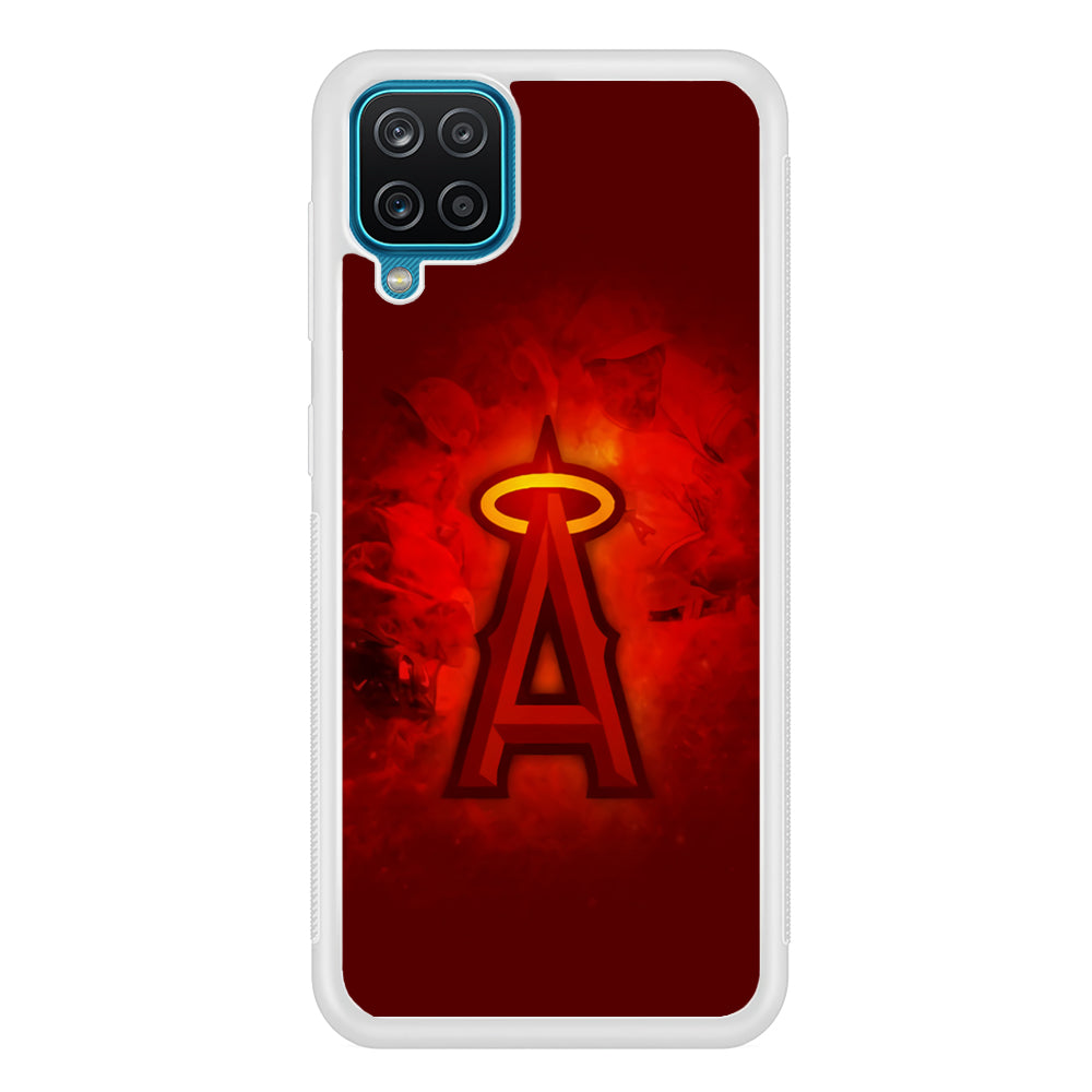 Baseball Los Angeles Angels MLB 002 Samsung Galaxy A12 Case-Phone Case-Rubber White (2D Case)-Altracase