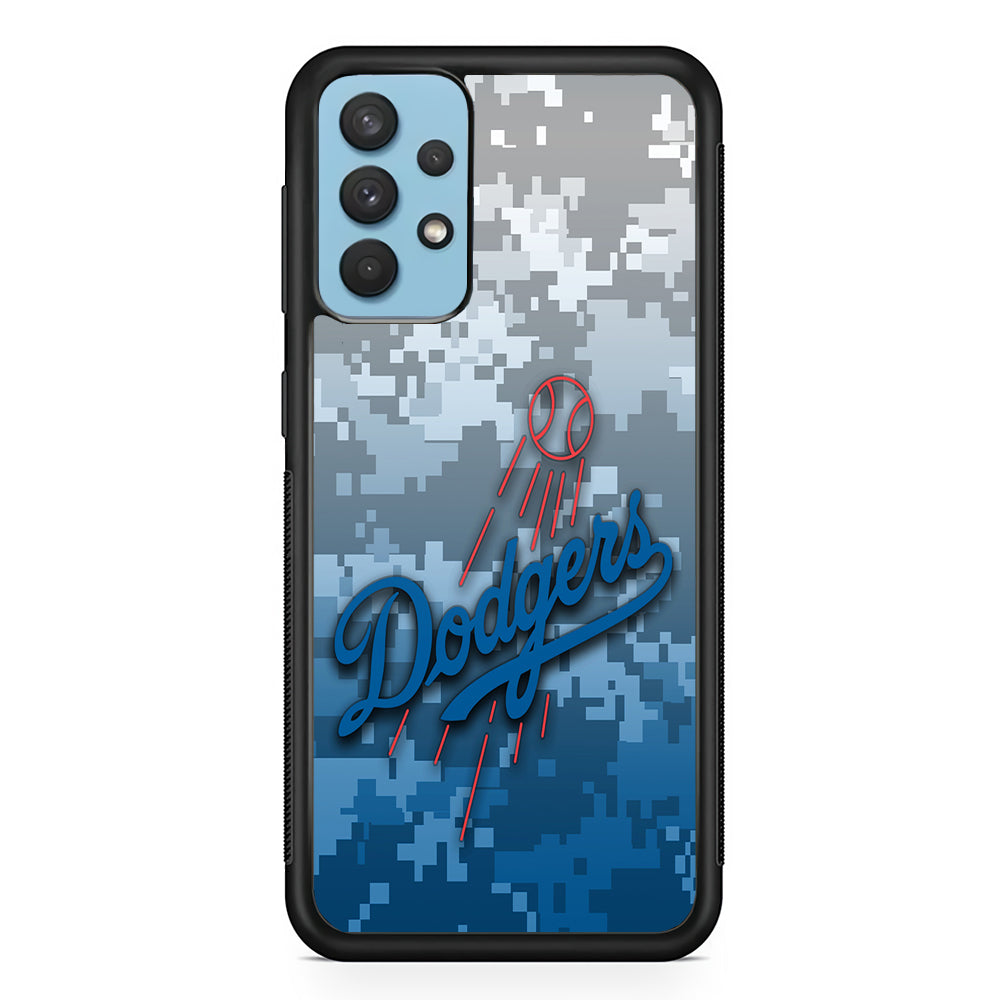 Baseball Los Angeles Dodgers MLB 001 Samsung Galaxy A32 Case-Phone Case-Rubber Black (2D Case)-Altracase