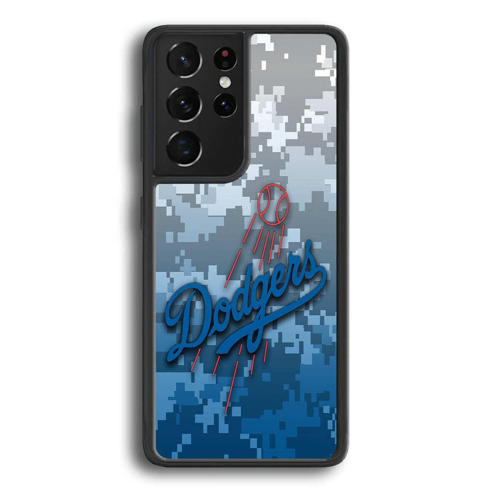 Baseball Los Angeles Dodgers MLB 001 Samsung Galaxy S21 Ultra Case-Phone Case-Rubber Black (2D Case)-Altracase