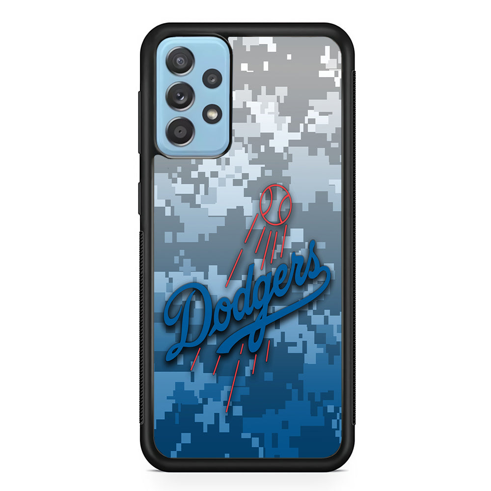 Baseball Los Angeles Dodgers MLB 001 Samsung Galaxy A52 Case-Phone Case-Rubber Black (2D Case)-Altracase