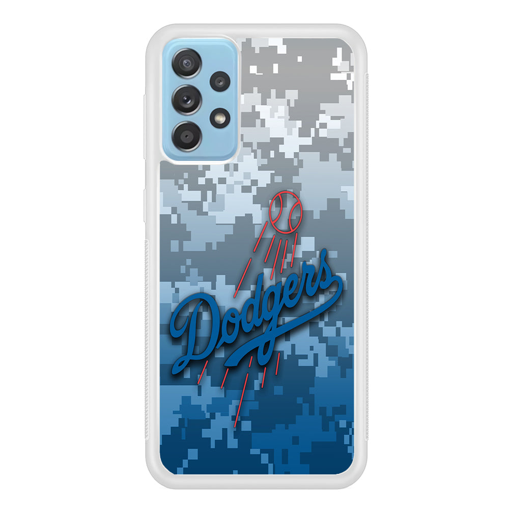 Baseball Los Angeles Dodgers MLB 001 Samsung Galaxy A52 Case-Phone Case-Rubber White (2D Case)-Altracase