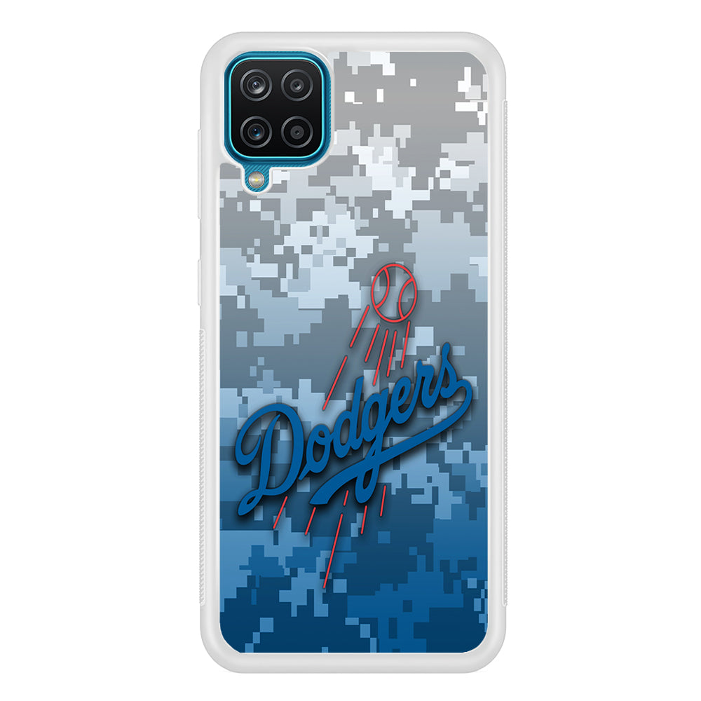 Baseball Los Angeles Dodgers MLB 001 Samsung Galaxy A12 Case-Phone Case-Rubber White (2D Case)-Altracase