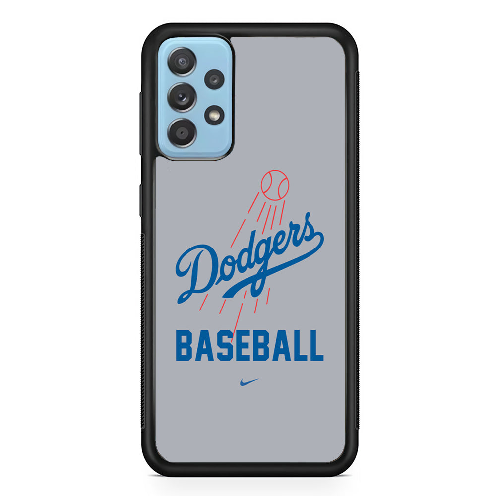 Baseball Los Angeles Dodgers MLB 002 Samsung Galaxy A72 Case-Phone Case-Rubber Black (2D Case)-Altracase
