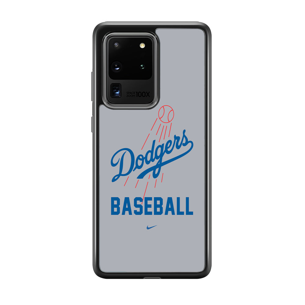 Baseball Los Angeles Dodgers MLB 002 Samsung Galaxy S20 Ultra Case-Phone Case-Rubber Black (2D Case)-Altracase