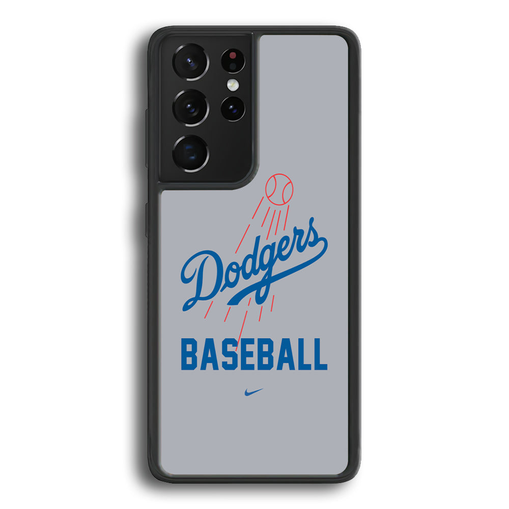 Baseball Los Angeles Dodgers MLB 002 Samsung Galaxy S21 Ultra Case-Phone Case-Rubber Black (2D Case)-Altracase