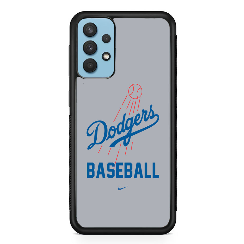 Baseball Los Angeles Dodgers MLB 002 Samsung Galaxy A32 Case-Phone Case-Rubber Black (2D Case)-Altracase