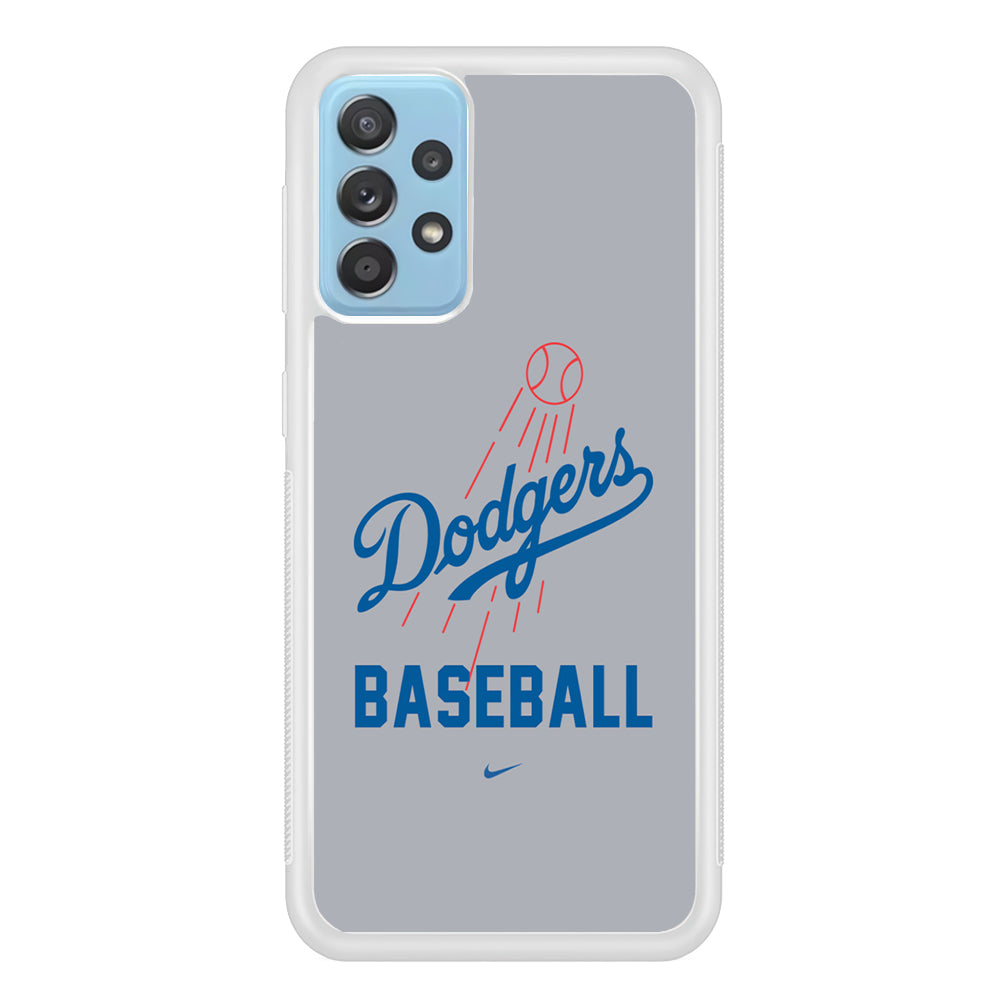 Baseball Los Angeles Dodgers MLB 002 Samsung Galaxy A72 Case-Phone Case-Rubber White (2D Case)-Altracase